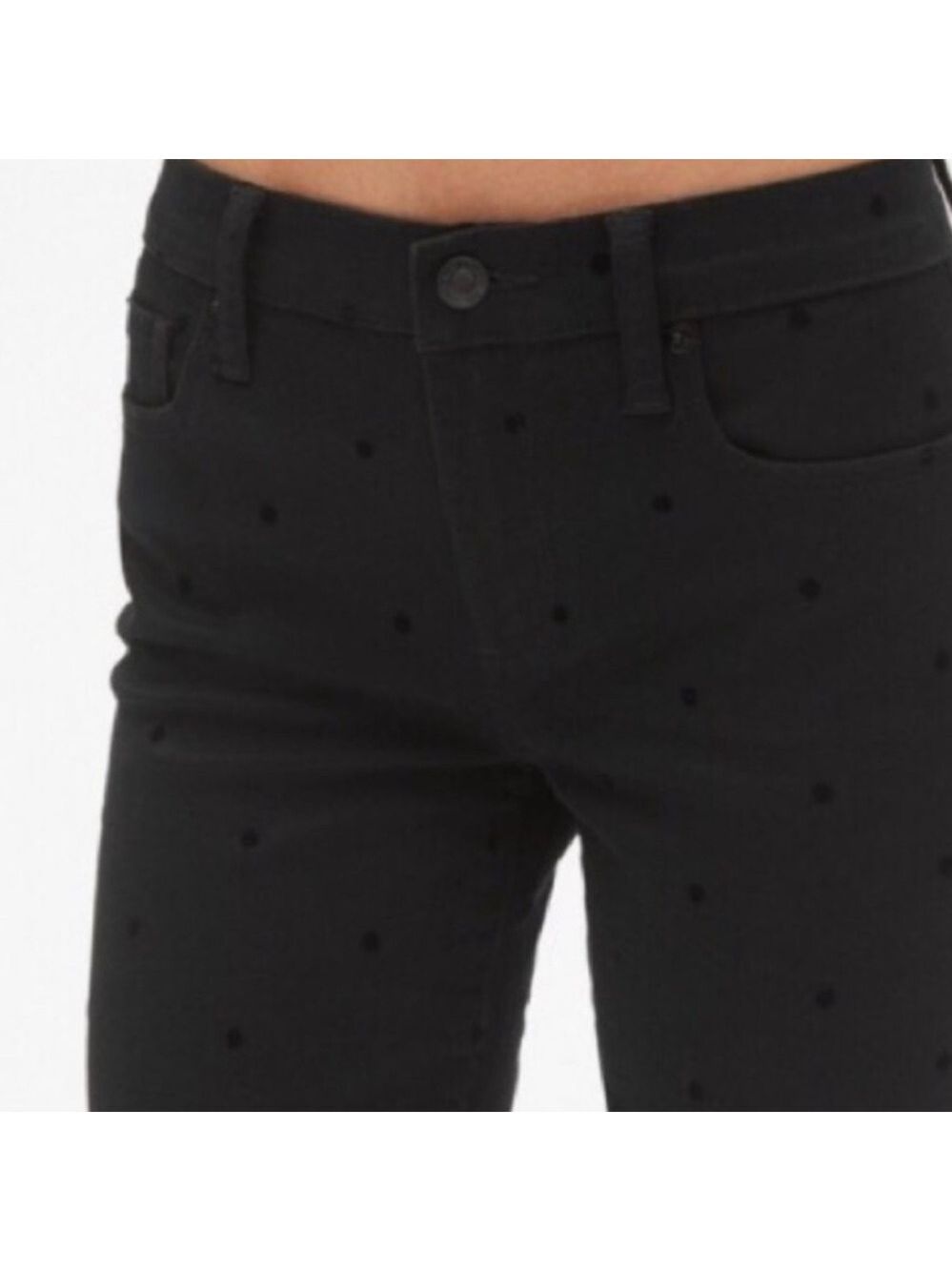Gap True Skinny Jeans black with black polka dots ss 25P